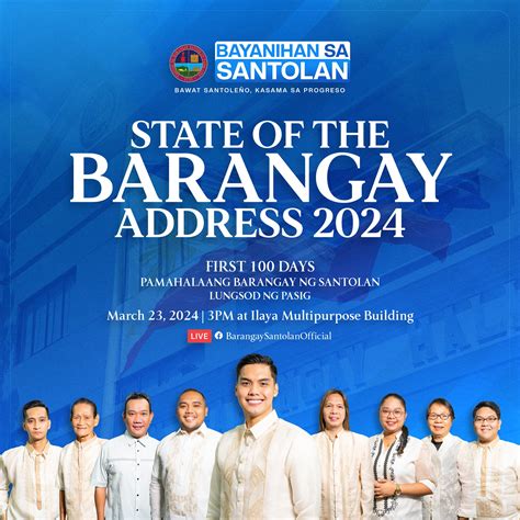 barangay santolan|STATE OF THE BARANGAY ADDRESS 2024 .